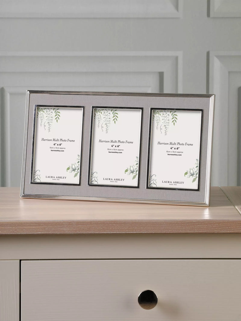 Laura Ashley Harrison triple photo frame for 4x6 photos, UK version