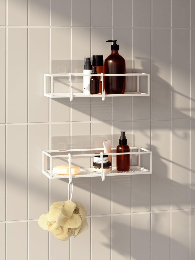 Umbra white shower storage caddies, pack of 2 (British brand)