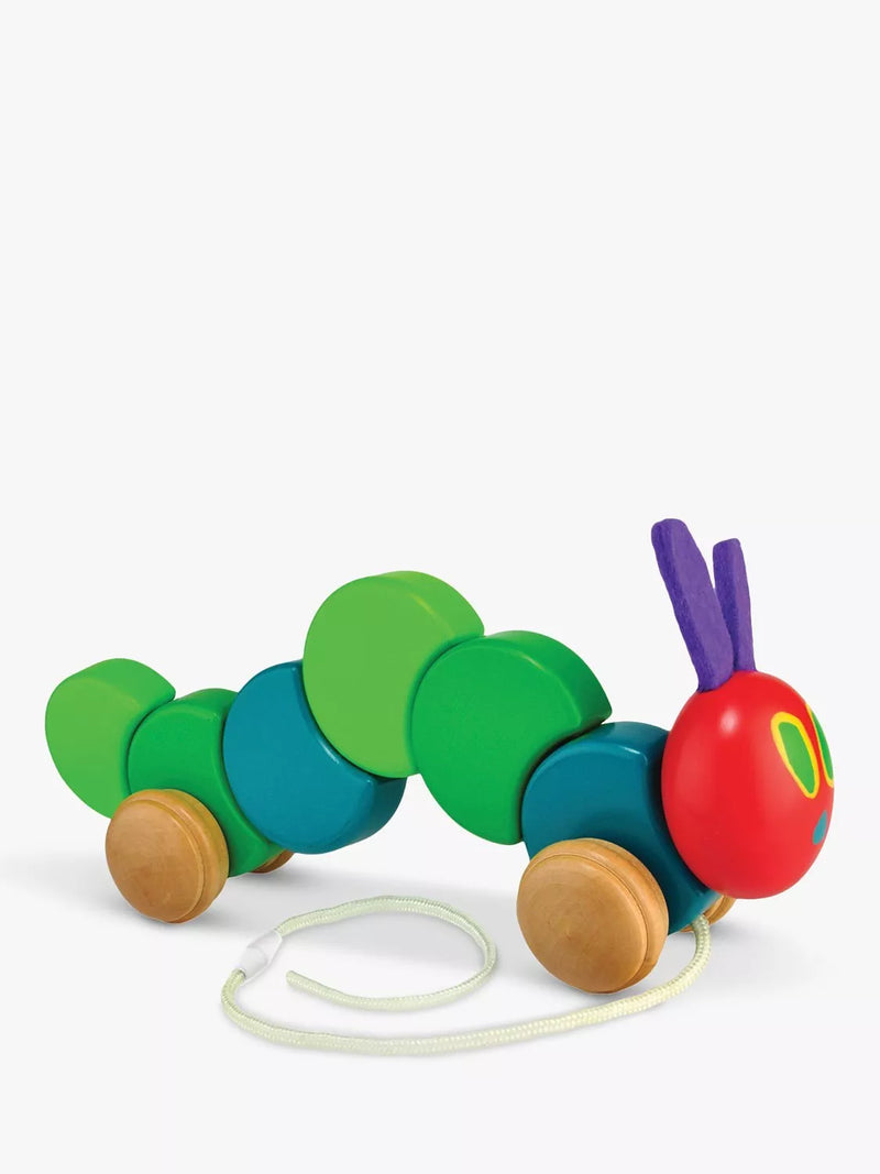 Rainbow Designs Very Hungry Caterpillar wooden pull-along toy, imported from the UK