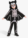Kids Skeleton Bat Halloween Costume Multi
