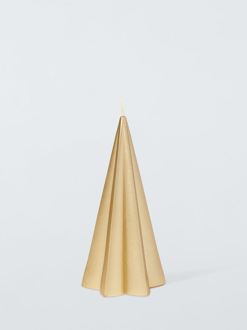 Wax Candle in Christmas Tree Design