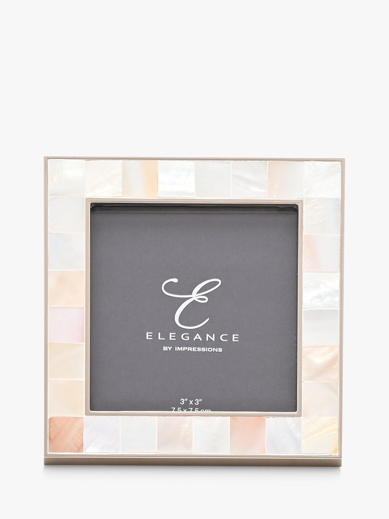 Impressions Mother of Pearl Photo Frame white 3x3 inches UK version