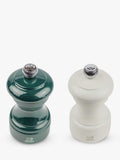 Peugeot beech wood salt and pepper mill gift set 10cm ivory forest green, imported from the UK