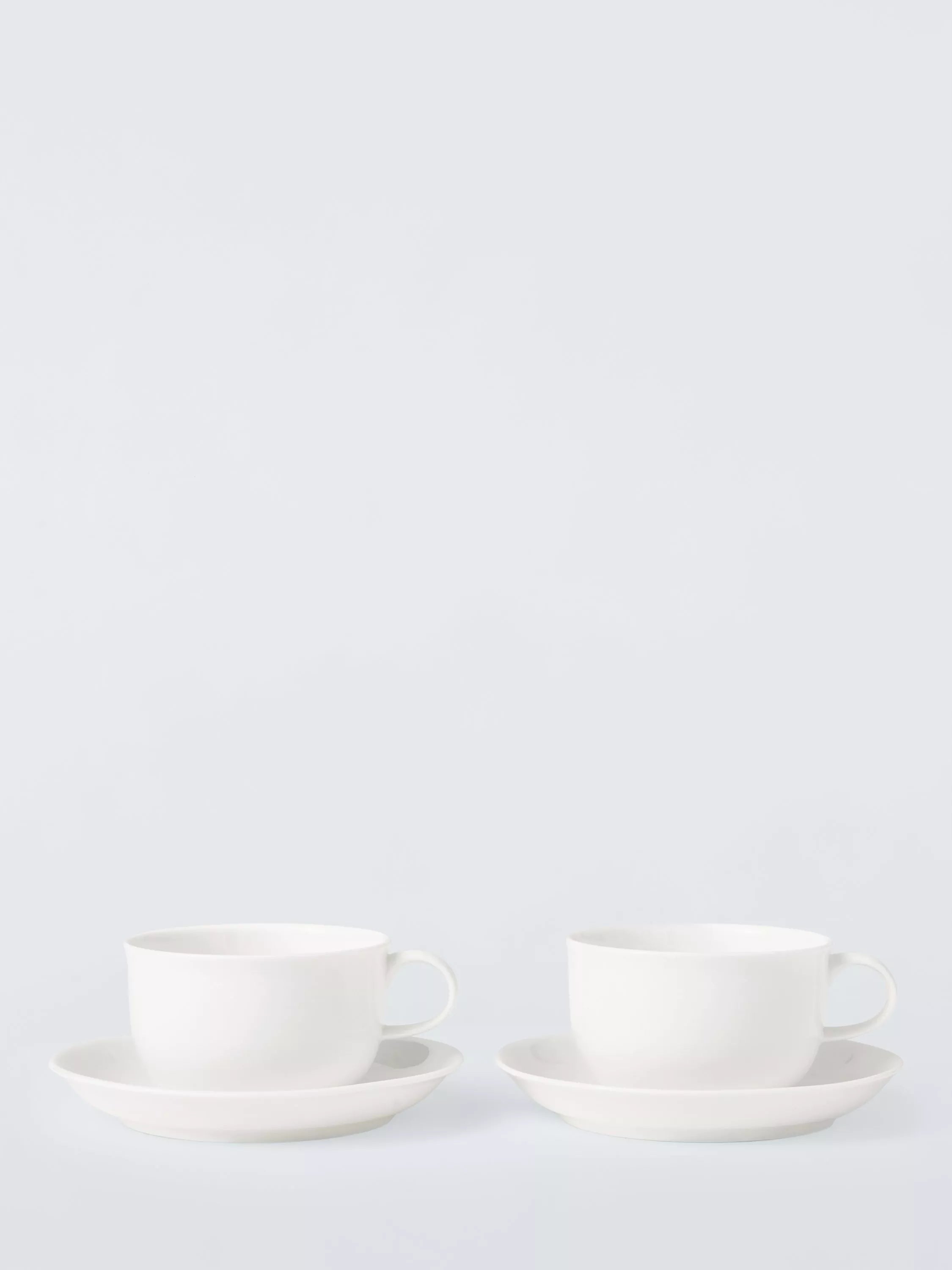 John Lewis + Queensberry Hunt Cupola bone china cup and saucer set, white, 2-piece, 280ml, UK version