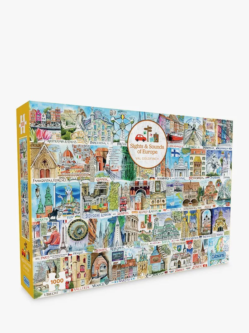 Gibsons Sights & Sounds of Europe jigsaw puzzle 1000 pieces, UK version