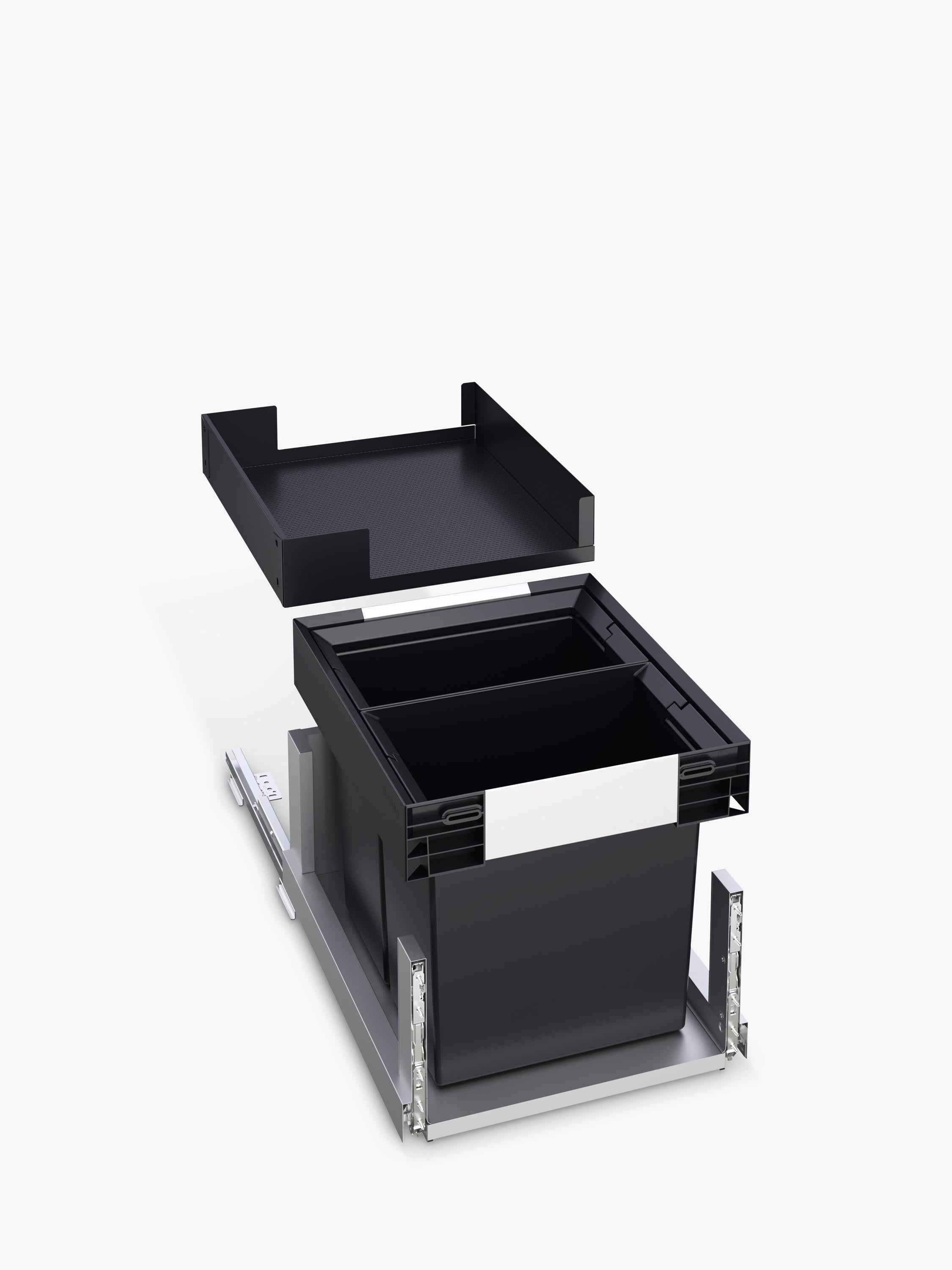 BLANCO under counter pull-out kitchen bin dark grey 2x26L - British product