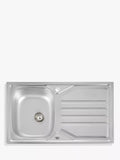 Abode Mikro inset kitchen sink and drainer stainless steel - British product