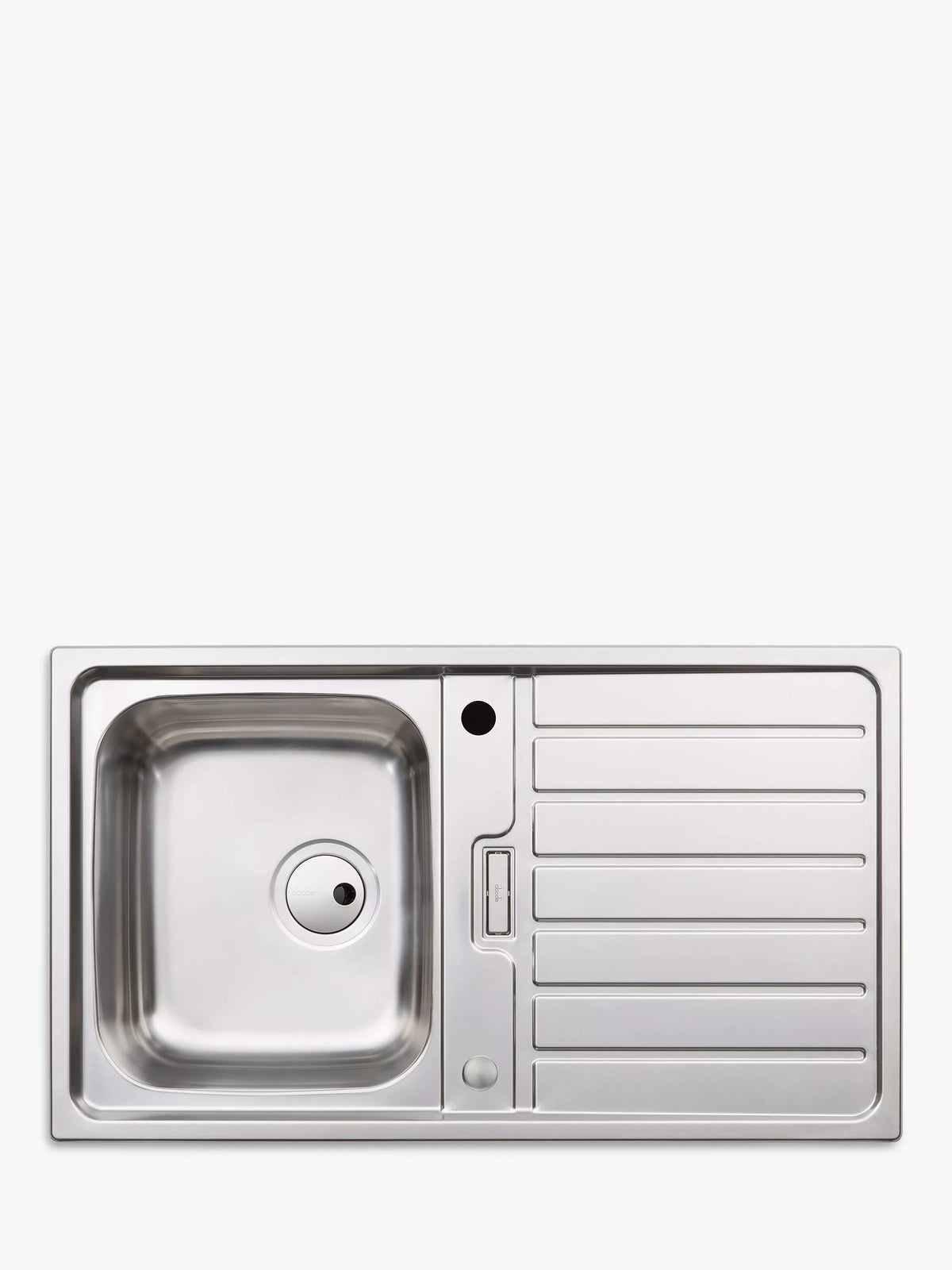 Abode Neron Inset Stainless Steel Kitchen Sink with Drainer - British product
