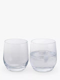 Dartington Crystal clear wine and bar tumbler glass set of 2, 370ml - British product