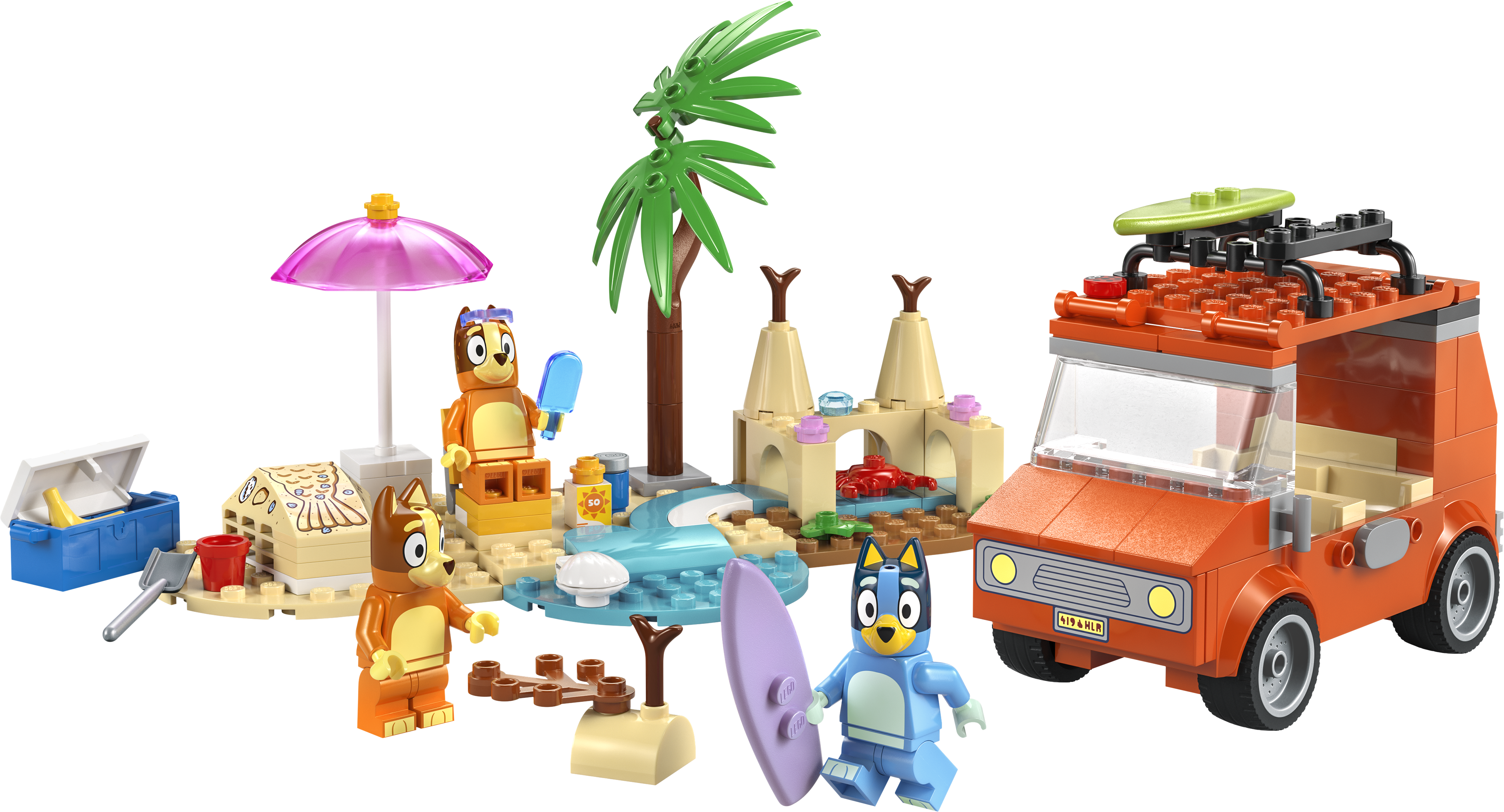 LEGO Bluey Beach Car Trip Set 133 Pieces - British product