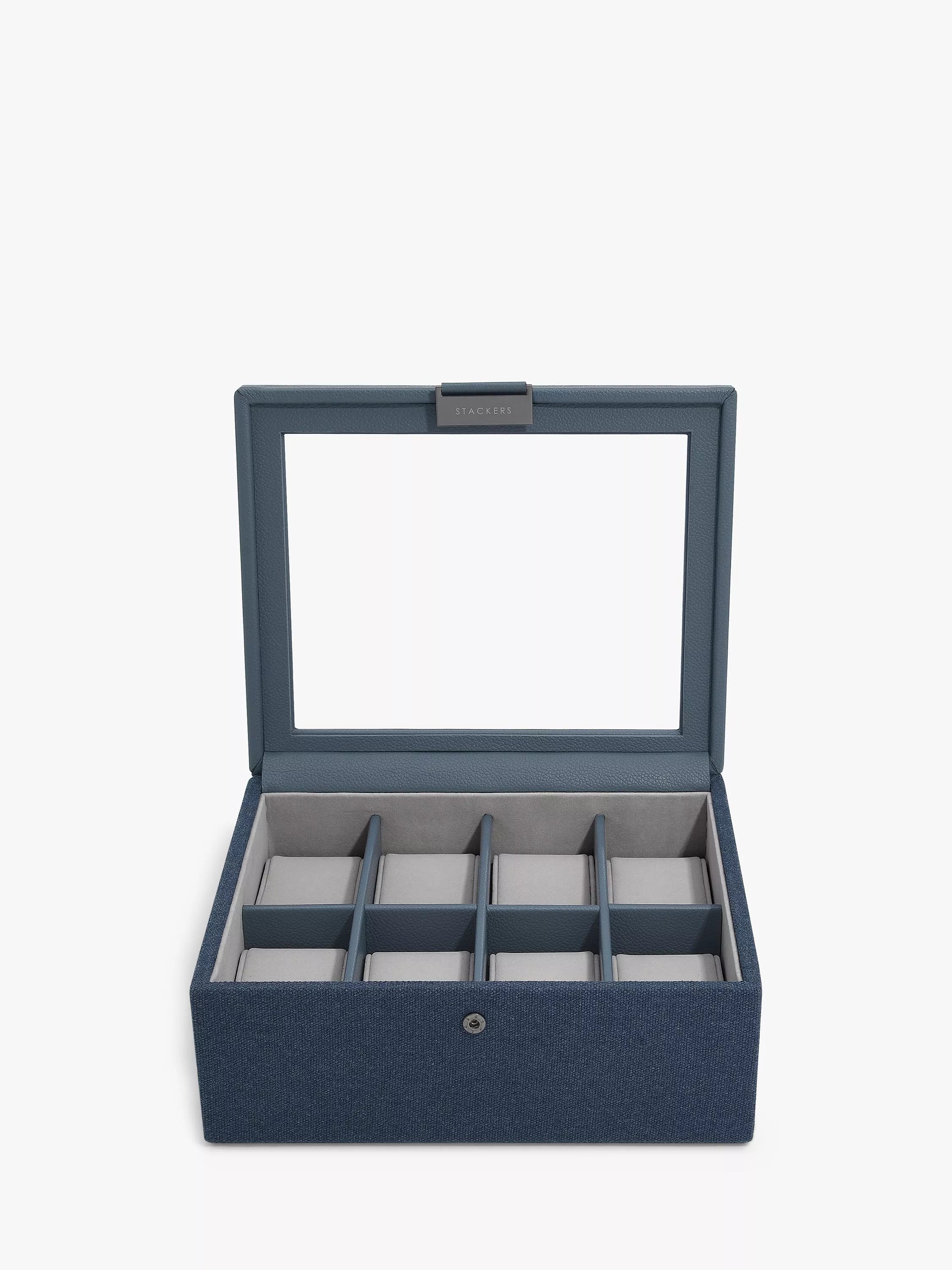 Stackers faux leather 8-piece watch storage box (British brand)