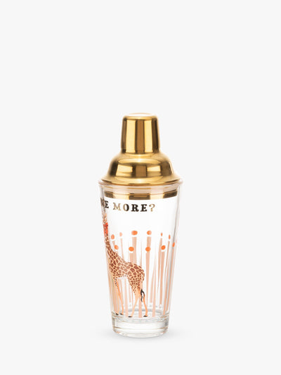Cocktailshaker med Gull Lokk og Giraff Design, 385ml