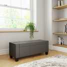 GFW Verona Ottoman Bench in Charcoal H39 W104 D39cm, UK version