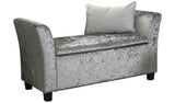 GFW Verona grey velvet storage seat 87.4L, UK version