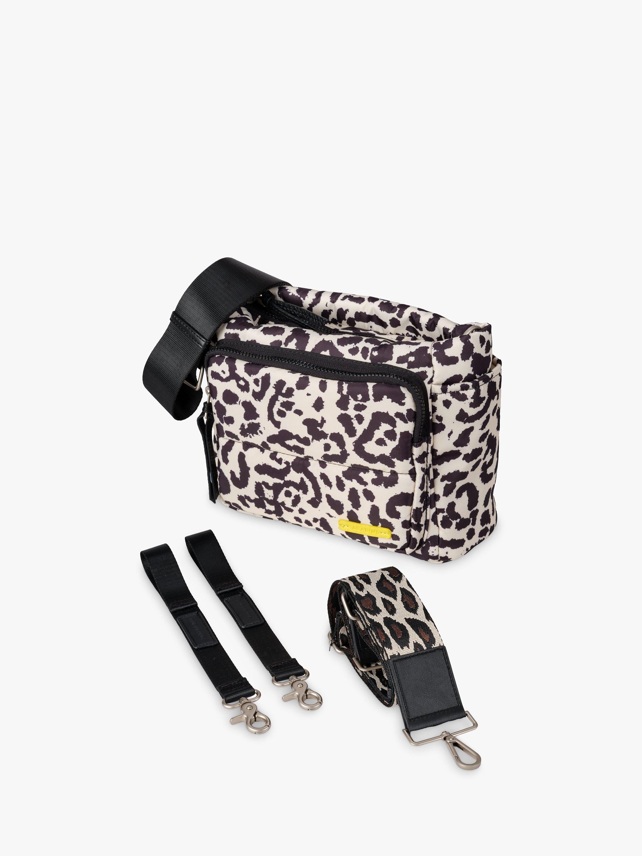 BabaBing compact changing bag with leopard print design - British product