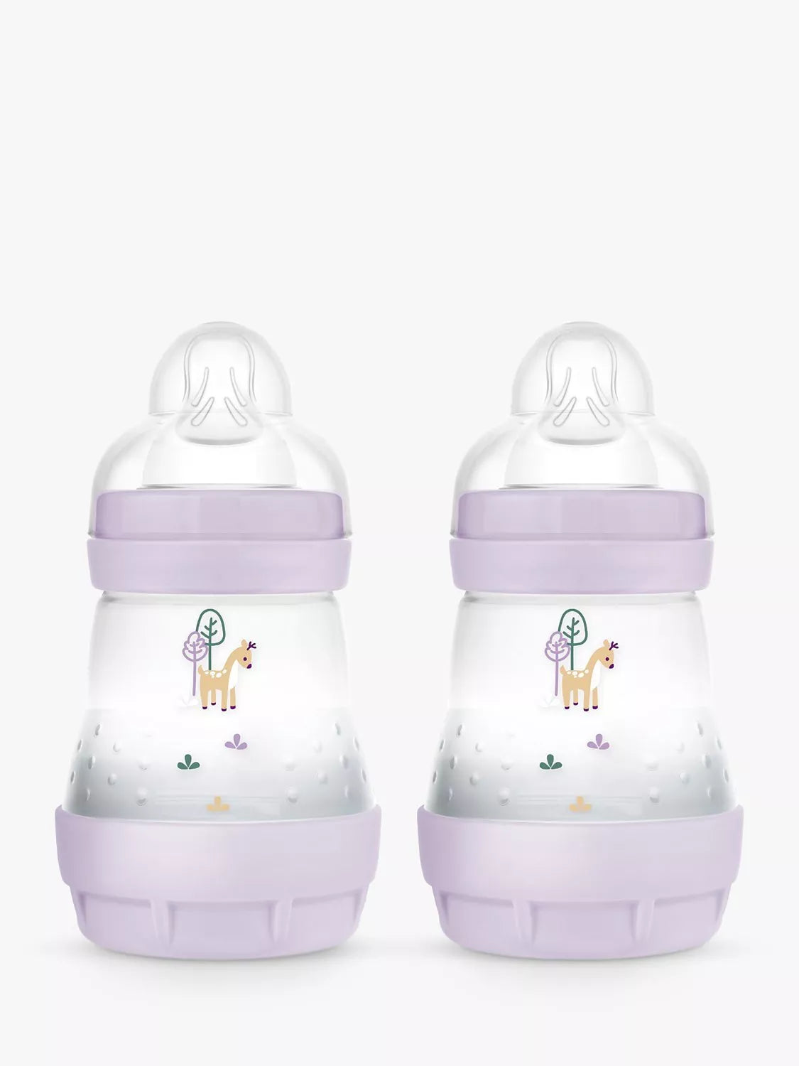 MAM Easy Start Anti-Colic Baby Bottle, Pack of 2, 160ml, Pink - McGrocer