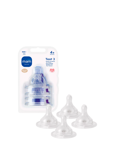 MAM Skinsoft Fast Flow Baby Bottle Teat Pack of 4
