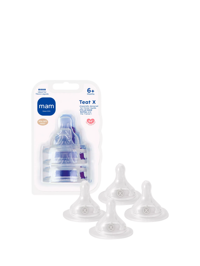 MAM Skinsoft Cross Cut Teat Baby Bottle Teat Pack of 4