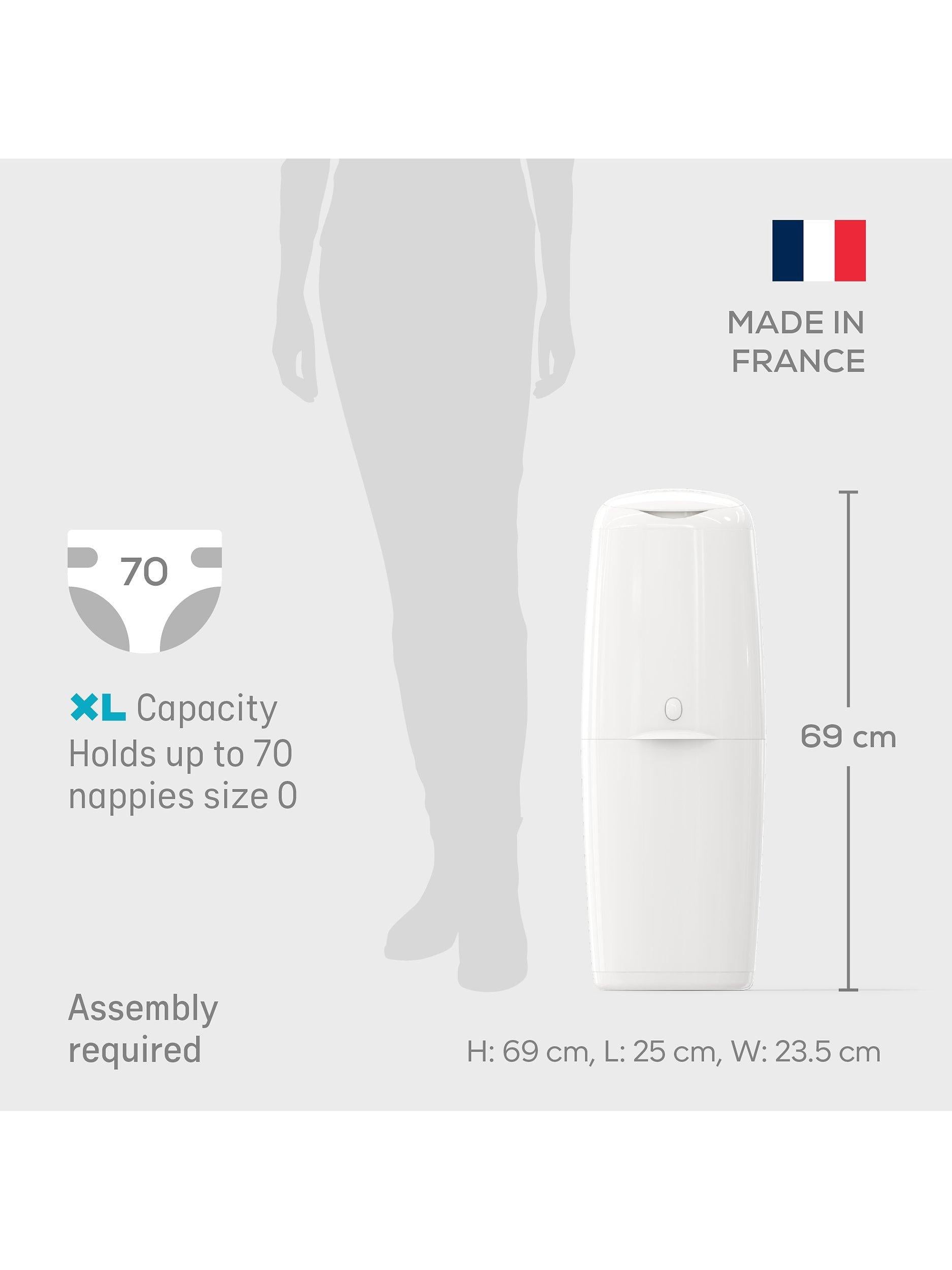 Angelcare Classic XL nappy bin and refill bundle - British product