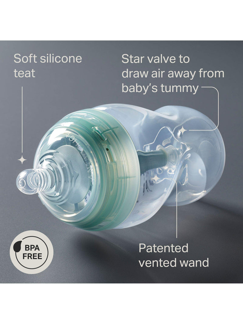Tommee Tippee Advanced Anti-Colic Baby Bottles with Slow Flow Teats Pack of 6 260ml (British brand)