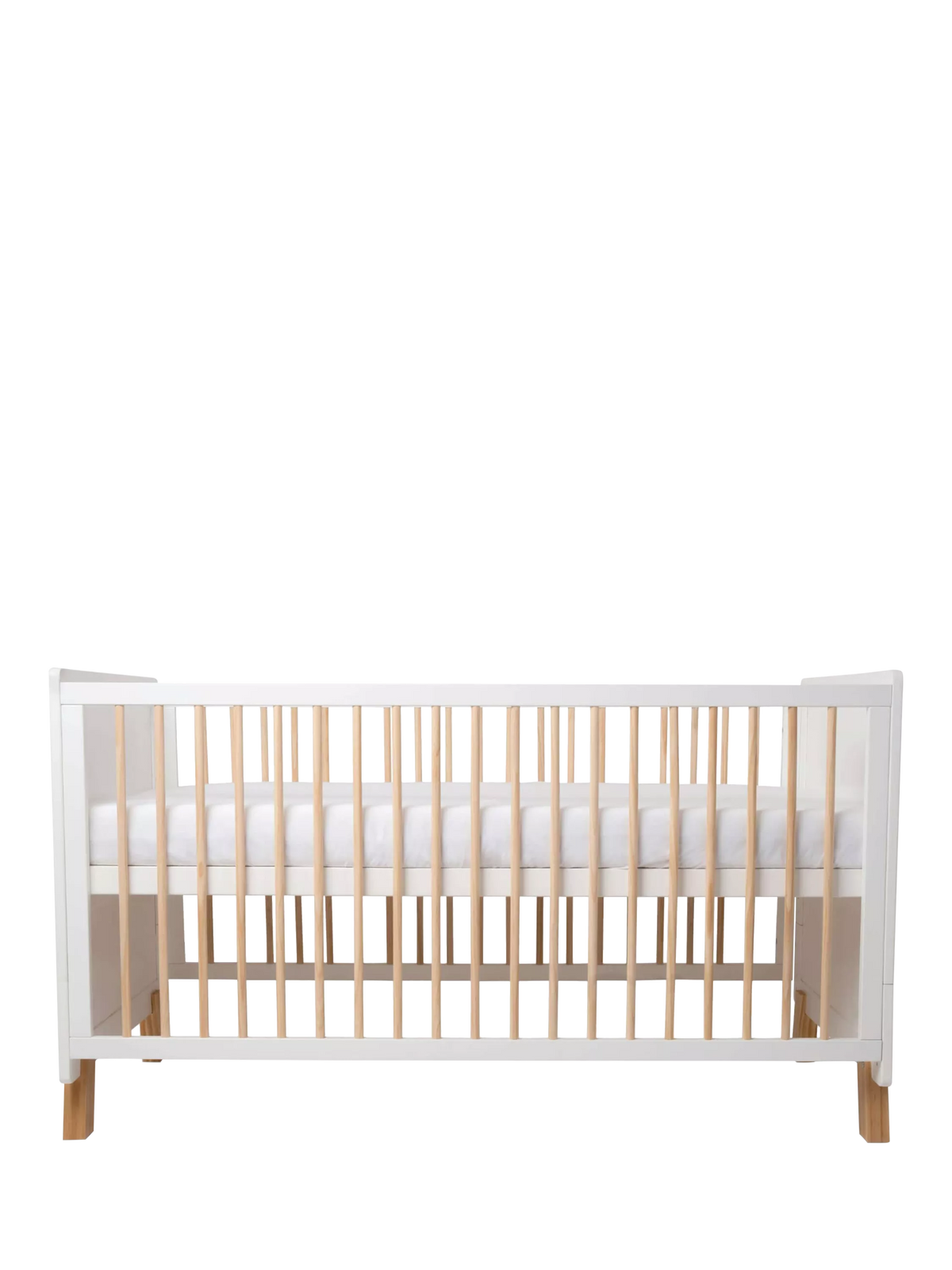 Clair de Lune adjustable cot bed white and natural - British product