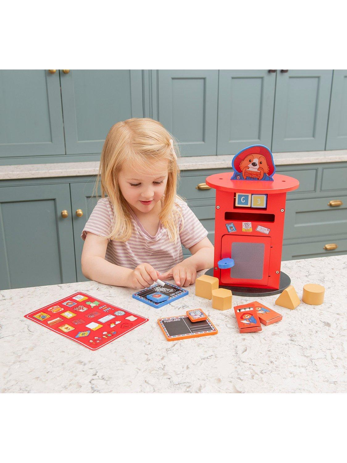 Paddington Bear wooden post box toy set, imported from the UK