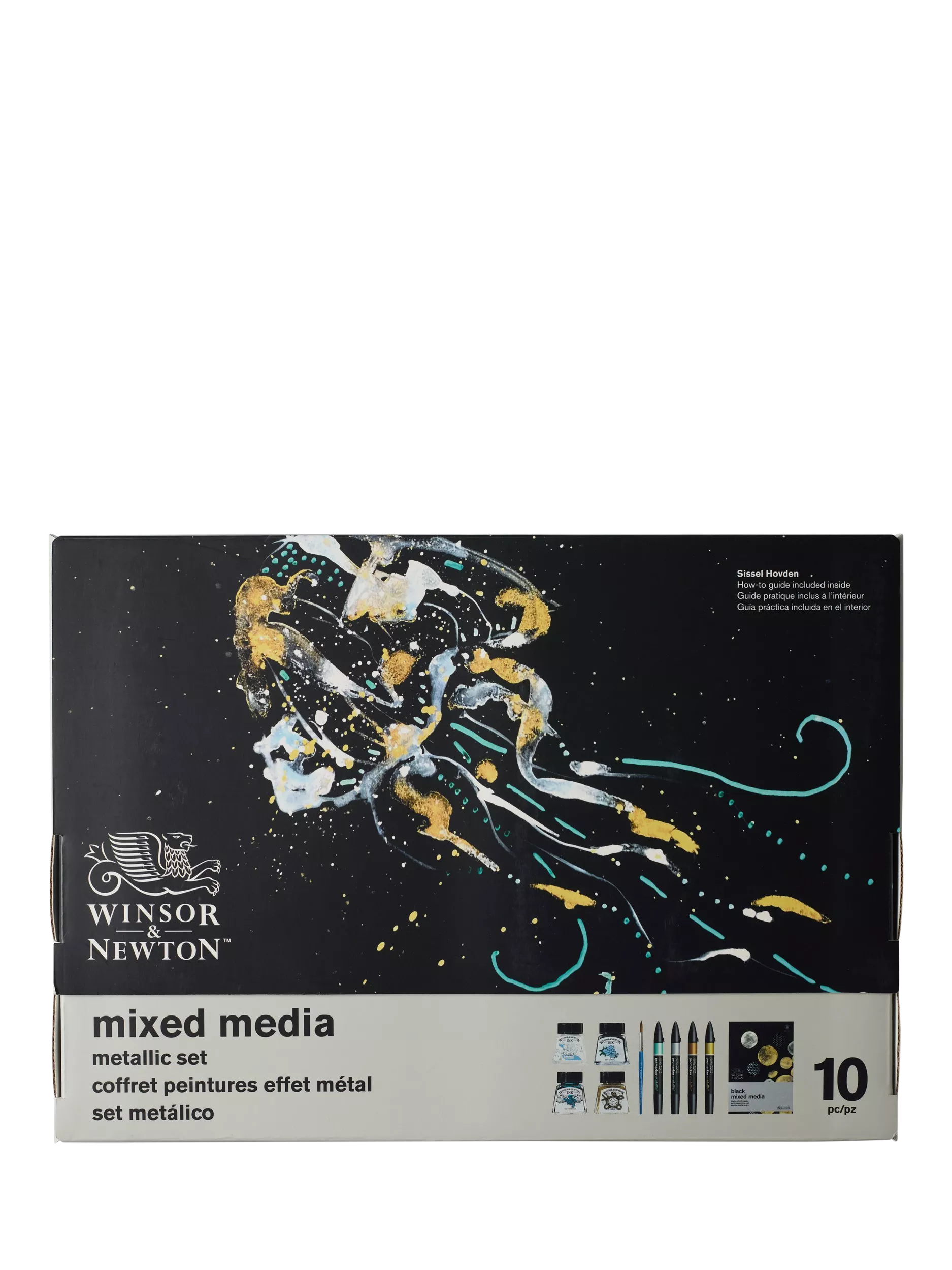 Winsor & Newton metallic mixed media art set with markers and inks (British brand)