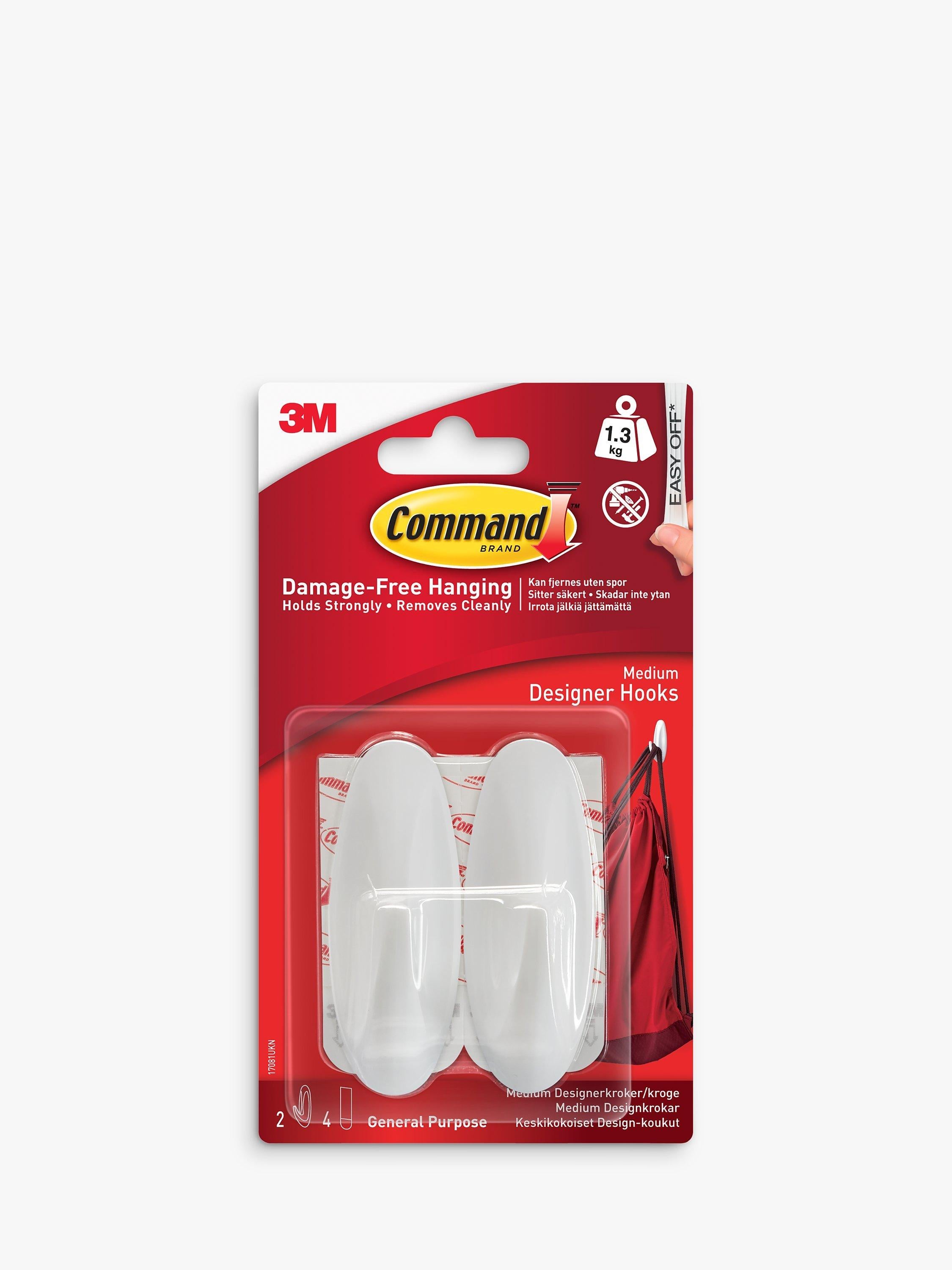 Command Designer Hooks Medium Pack of 2 - shipped from the UK