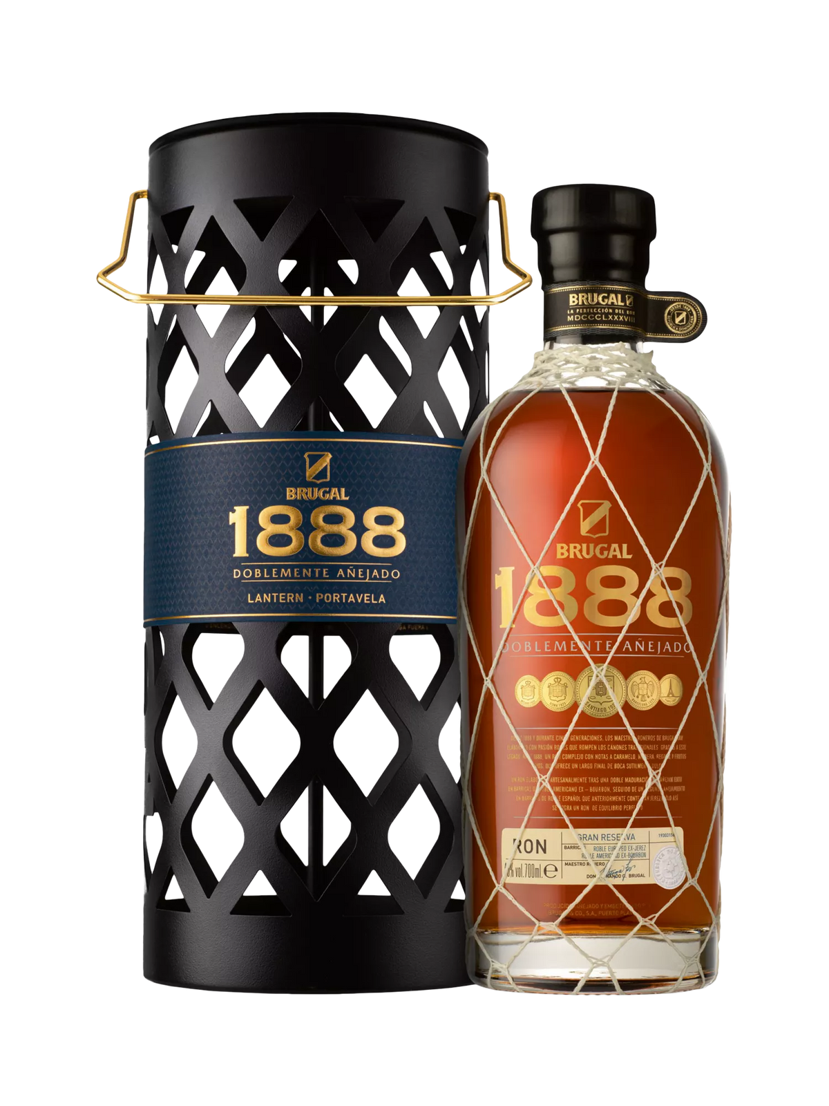 Brugal 1888 rum and lantern gift set 70cl - British product