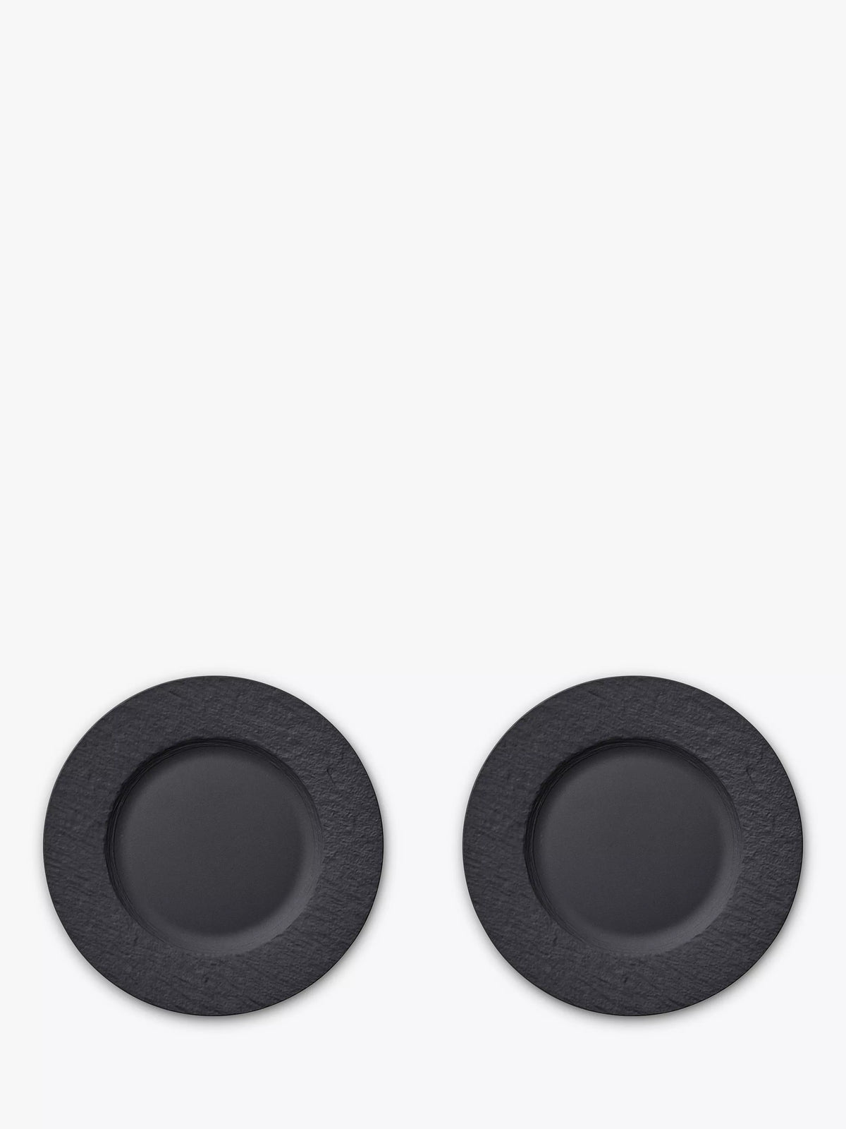 Villeroy & Boch black porcelain salad plate set of 2, 22cm (British brand)