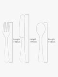 Robert Welch Radford Bright stainless steel children's cutlery set 3 piece, imported from the UK