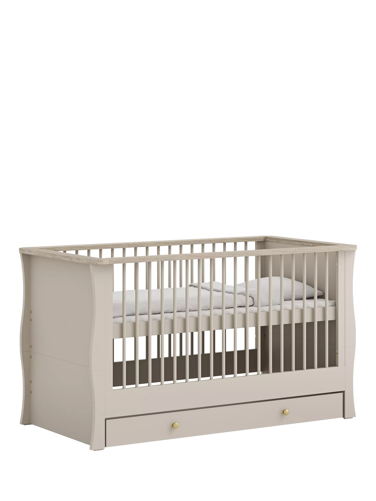 Little Acorns Celeste Cotbed in Cashmere/Grey Ash, UK version