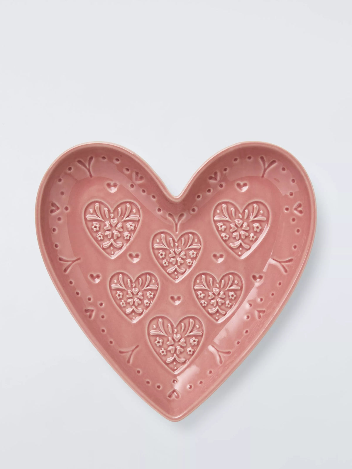 John Lewis Side Plate Embossed Heart 20cm, UK version