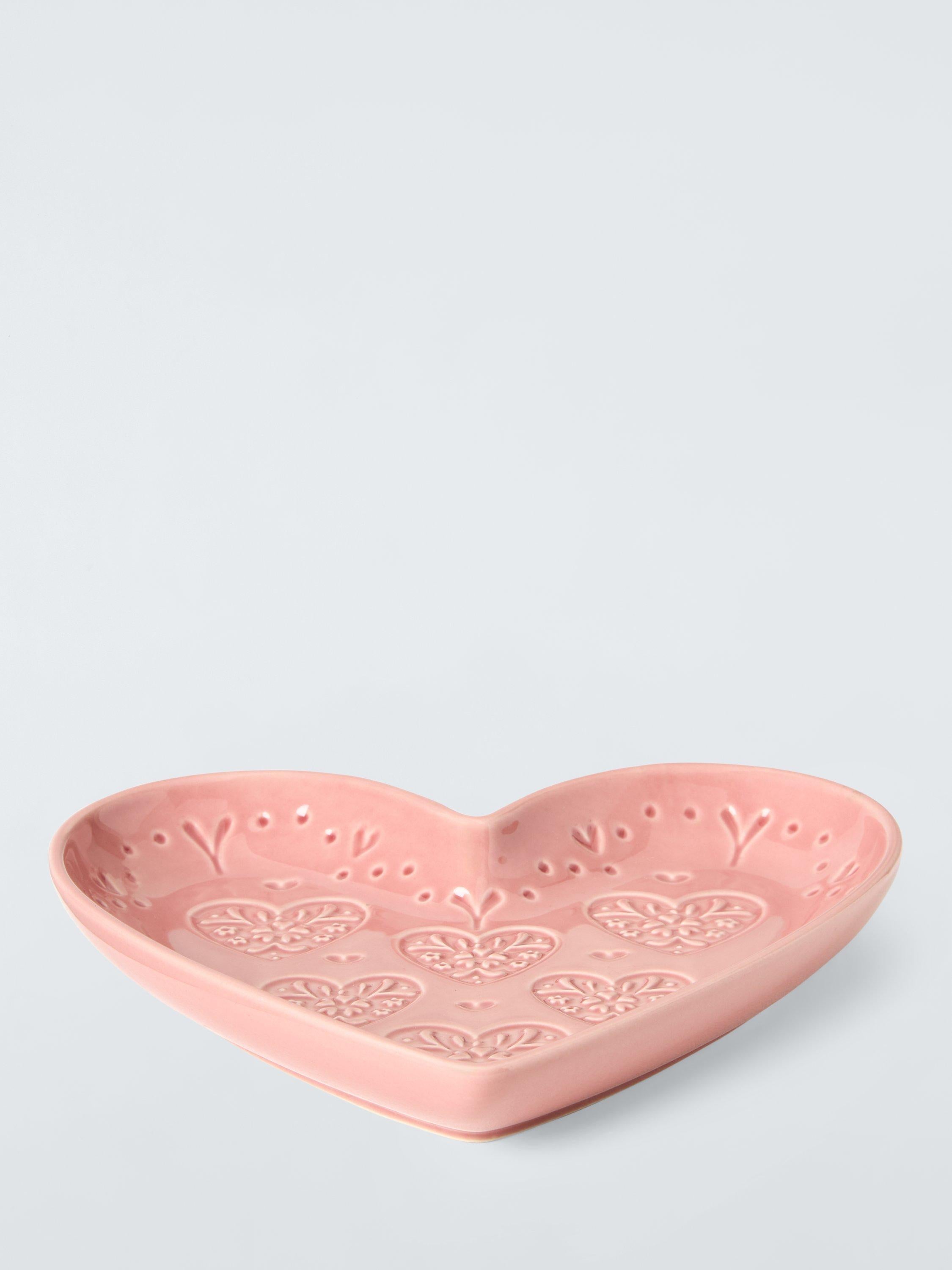 John Lewis Side Plate Embossed Heart 20cm, UK version