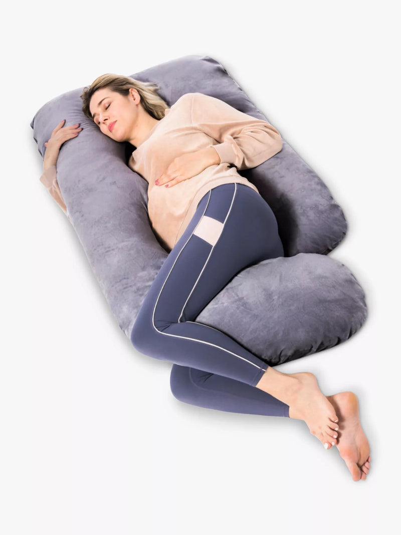 Momcozy U-shaped maternity body pillow, imported from the UK