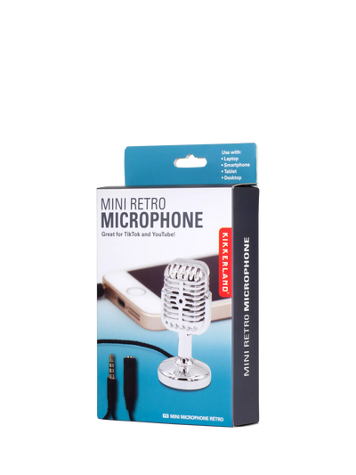Kikkerland Mini Retro Microphone Retro Style Audio Accessory