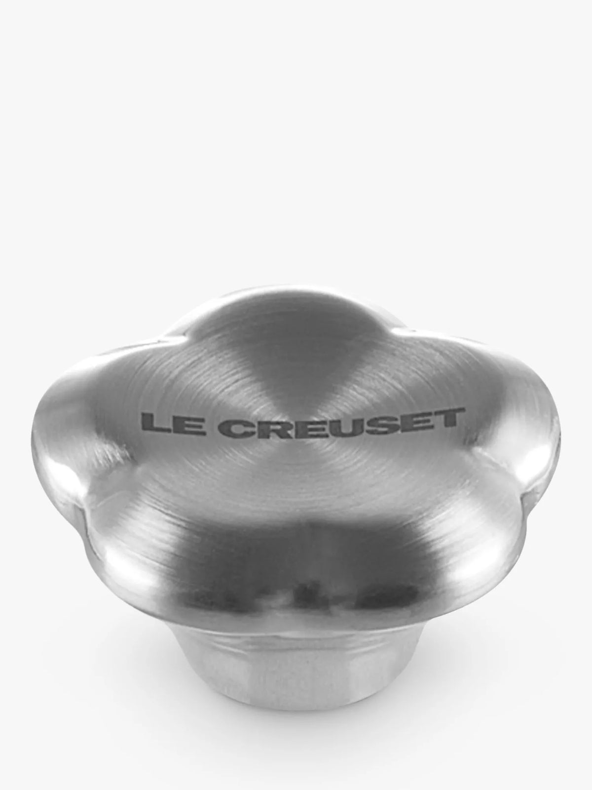 Le Creuset flower-shaped stainless steel knob for cast iron casserole, UK version