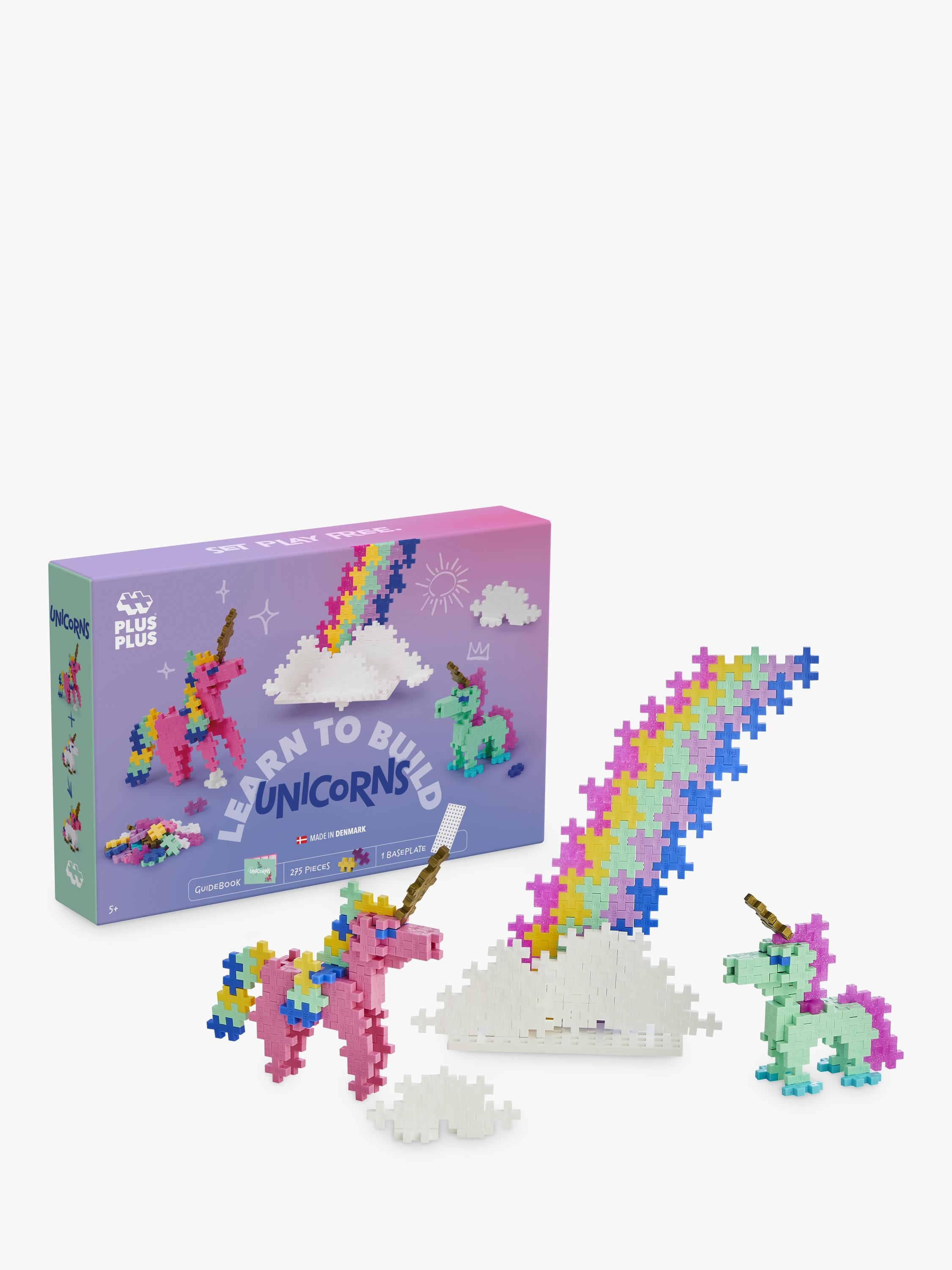 Plus-Plus unicorns construction set with 275 pieces, imported from the UK