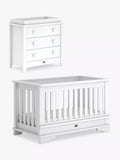 Boori convertible cotbed and dresser bundle in white - British product