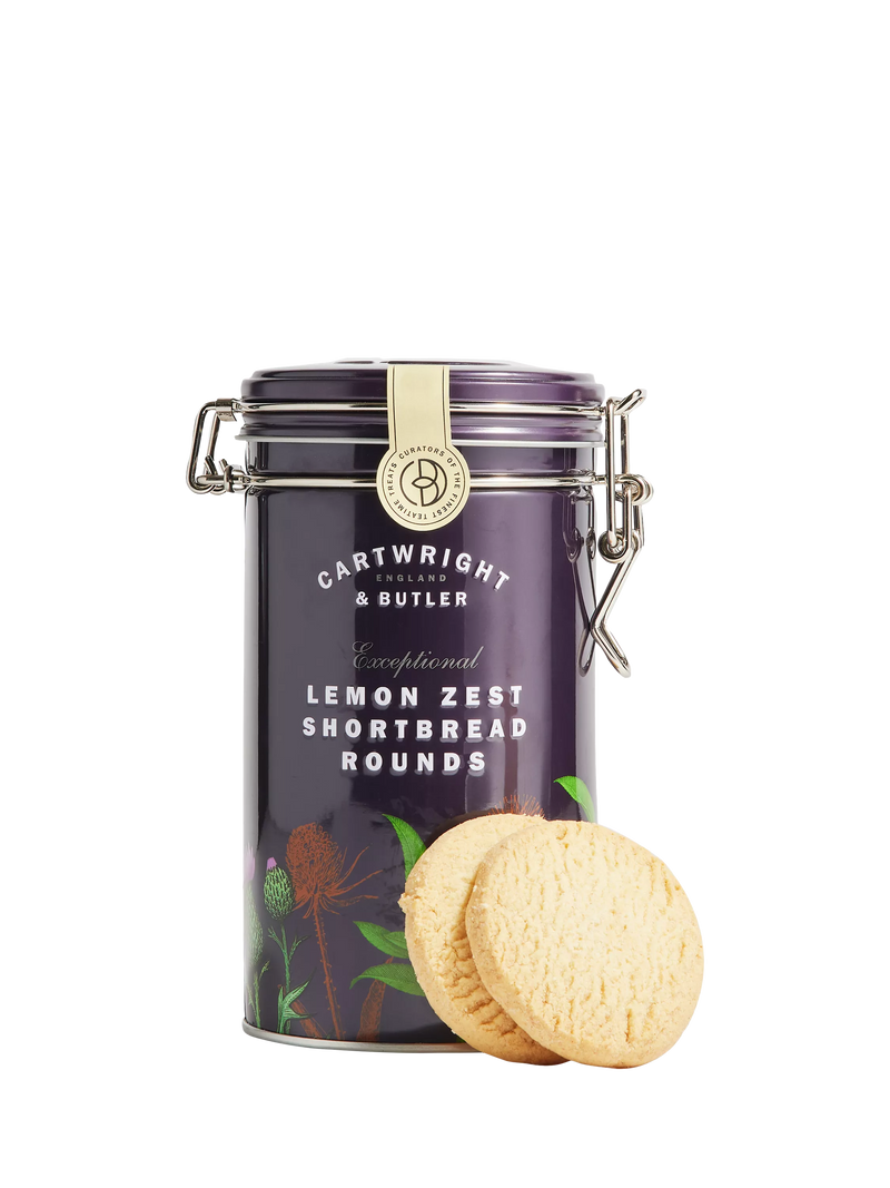 Cartwright & Butler lemon shortbread biscuits in tin, 200g - British product