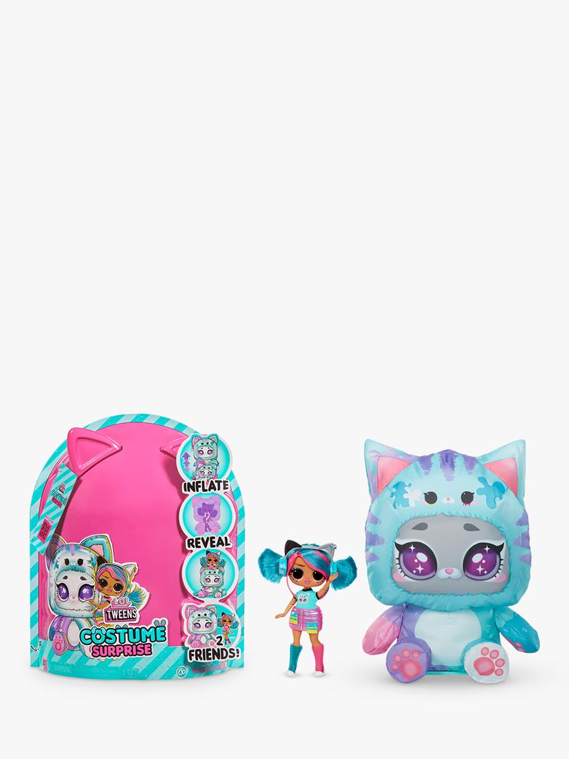 Surprise Unboxing Fashion Doll with Inflatable Kitty Costume