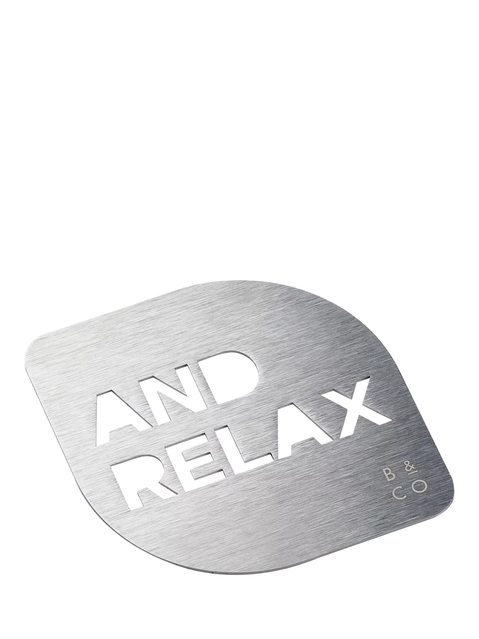 Barista & Co Stainless Steel 'And Relax' Coffee Stencil - McGrocer