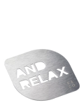 Barista & Co Stainless Steel 'And Relax' Coffee Stencil - McGrocer