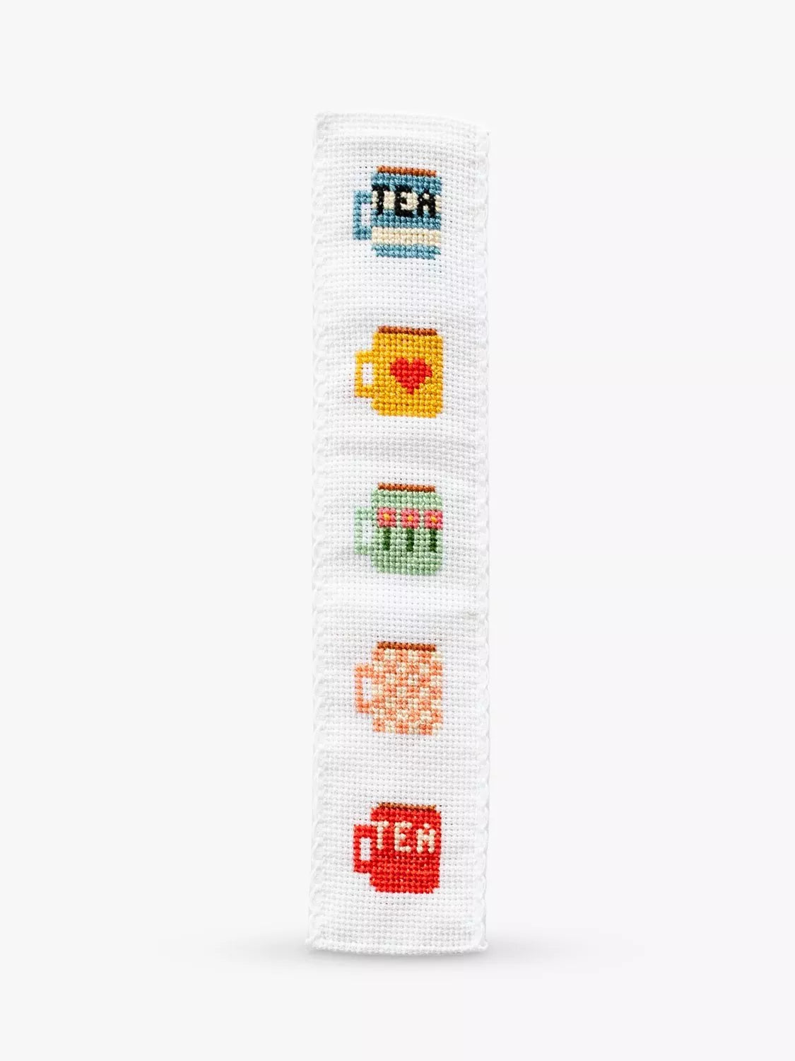 Tea cup bookmark cross stitch kit for beginners - British product