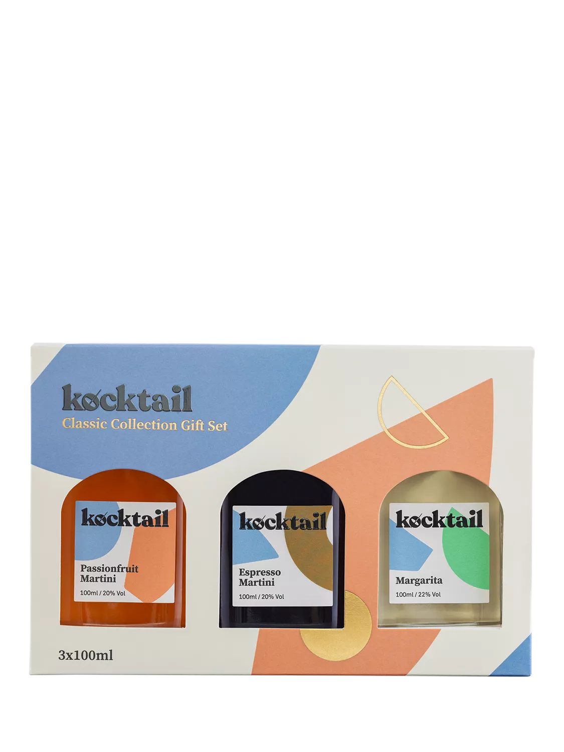 Kocktail Classic Collection cocktail mixer gift pack with 3x 100ml bottles, UK version