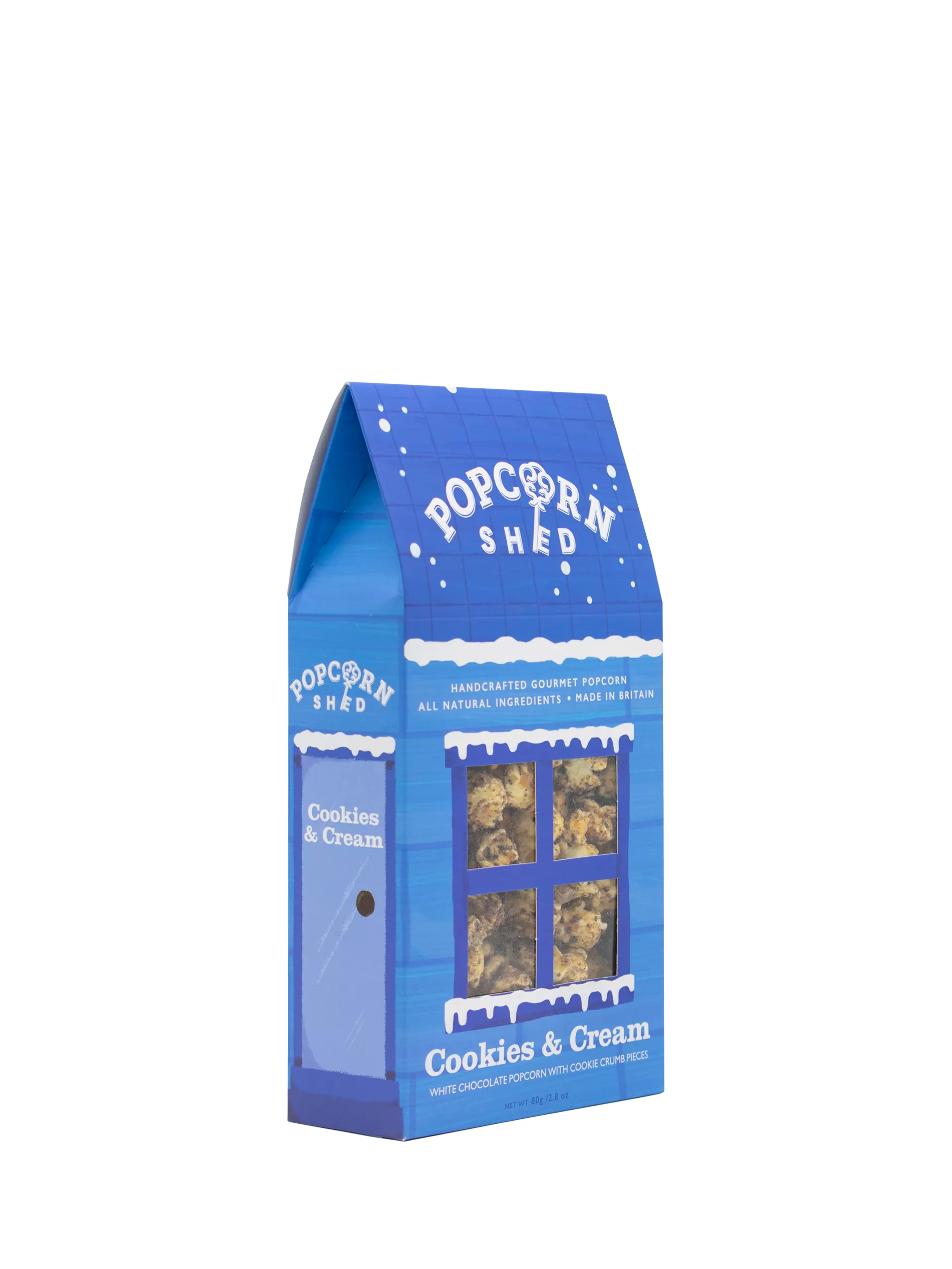 Popcorn Shed cookies and cream popcorn 80g, imported from the UK