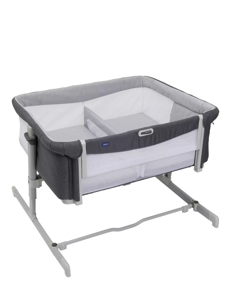 Chicco twins side sleeper cot in magnet grey - British product
