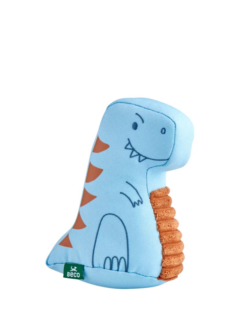 Beco Pets Dino pet toy Blue Medium - British product