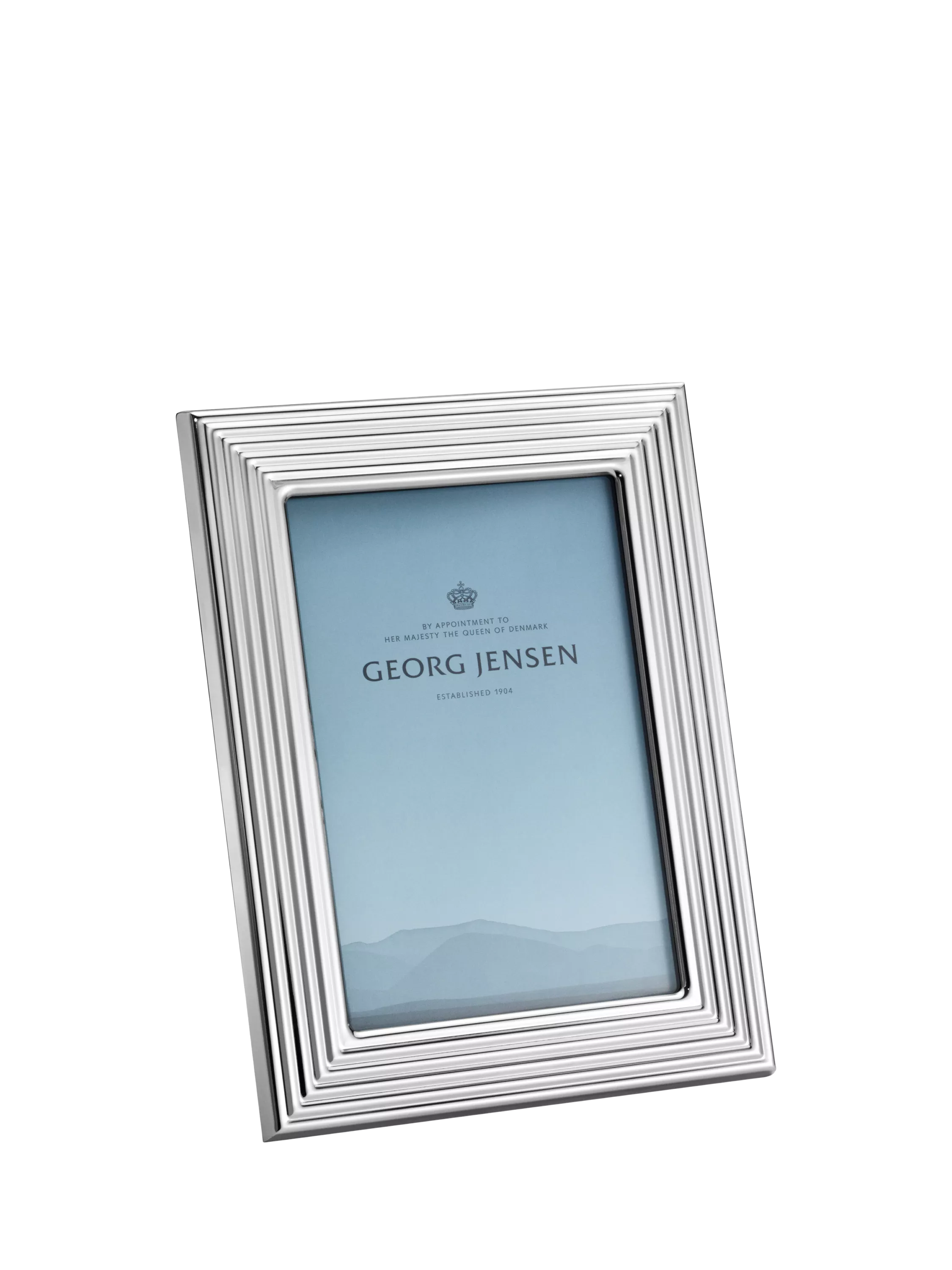 Georg Jensen Bernadotte stainless steel photo frame 4 x 6 (10 x 15cm), UK version