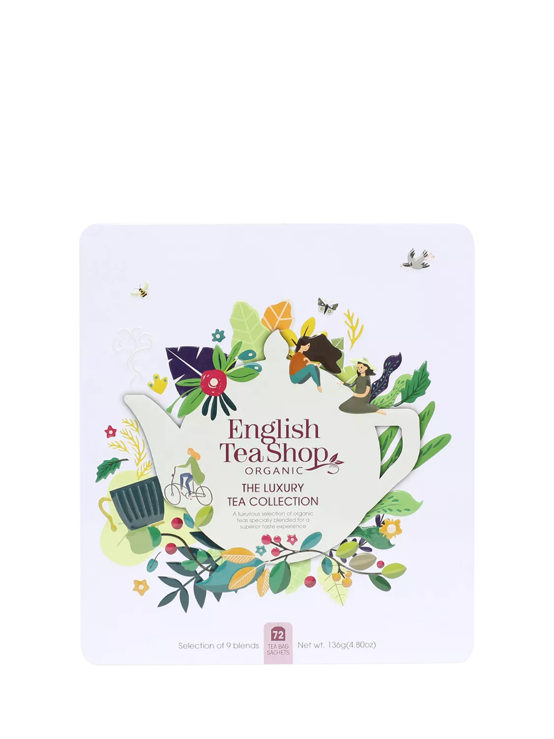 English Tea Shop luxury organic tea gift tin assortment 753g - British product